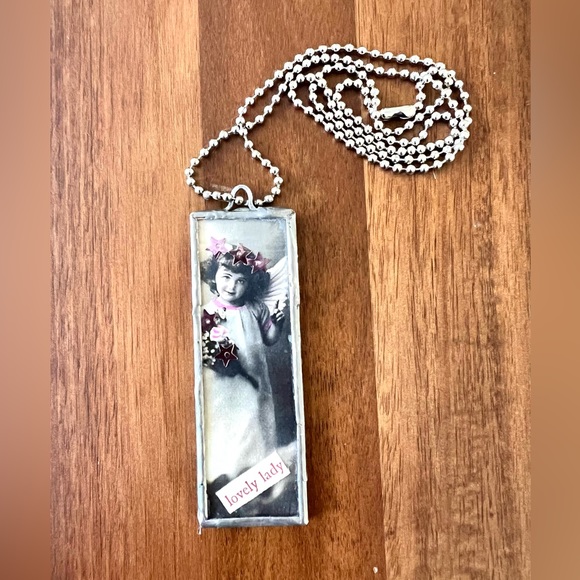 Handmade Lovely Lady Double Sided Pendant Necklace - Picture 2 of 7